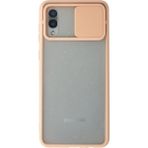 OtoTech Mey Ithalat® Samsung Galaxy A02 Kılıf Palm Buzlu Kamera Sürgülü Silikon - Pembe - Çok Renkli