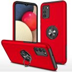 OtoTech Mey Ithalat® Samsung Galaxy A02S Kılıf Elit Yüzüklü Kapak - Kırmızı - Çok Renkli