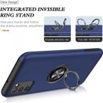 OtoTech Mey Ithalat® Samsung Galaxy A02S Kılıf Elit Yüzüklü Kapak - Lacivert - Çok Renkli