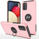 OtoTech Mey Ithalat® Samsung Galaxy A02S Kılıf Elit Yüzüklü Kapak - Pembe - Çok Renkli