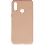 OtoTech Mey Ithalat® Samsung Galaxy A10S Kılıf Nano Içi Kadife Silikon - Pudra - Çok Renkli