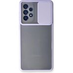 OtoTech Mey Ithalat® Samsung Galaxy A53 5g Kılıf Palm Buzlu Kamera Sürgülü Silikon - Lila - Çok Renkli