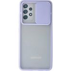 OtoTech Mey Ithalat® Samsung Galaxy A72 Kılıf Palm Buzlu Kamera Sürgülü Silikon - Lila - Çok Renkli
