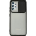 OtoTech Mey Ithalat® Samsung Galaxy A72 Kılıf Palm Buzlu Kamera Sürgülü Silikon - Siyah - Çok Renkli