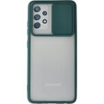 OtoTech Mey Ithalat® Samsung Galaxy A72 Kılıf Palm Buzlu Kamera Sürgülü Silikon - Yeşil - Çok Renkli