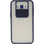 OtoTech Mey Ithalat® Samsung Galaxy J7 Kılıf Palm Buzlu Kamera Sürgülü Silikon - Lacivert - Çok Renkli