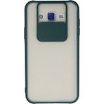 OtoTech Mey Ithalat® Samsung Galaxy J7 Kılıf Palm Buzlu Kamera Sürgülü Silikon - Yeşil - Çok Renkli
