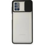 OtoTech Mey Ithalat® Samsung Galaxy M51 Kılıf Palm Buzlu Kamera Sürgülü Silikon - Siyah - Çok Renkli
