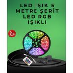 OtoTech Pratik Kurulumlu 5 Metre Kumandalı Şerit LED - Çok Renkli