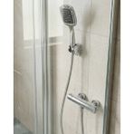OtoTech Siyah Duş Başlığı Seti Spiral Hortumlu El Duşu ve Duvar Askısı Banyo Seti - Çok Renkli
