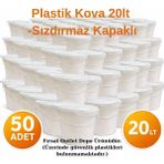 OtoTech Sızdırmaz Kapaklı Plastik Kova 20LT x 50 Adet (Outlet)