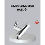 Ototechparca Abs Pirinç Alaşımlı Musluk Başlığı 4 Modlu 360° Dönebilen ve Ekonomik