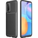 Ototechparca Huawei P Smart 2021 Kılıf Auto Focus Karbon Kapak - Siyah - Çok Renkli