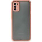 Ototechparca Samsung Galaxy A02S Kılıf Montreal Silikon Kapak - Pembe - Çok Renkli