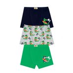 ÖTS 3’lü Erkek Çocuk Boxer - Pamuklu Kumaş, Esnek Kalıp, Dinozor Desenli, Ultra Yumuşak Yapı ve Kaliteli Boxer, Günlük Rahat Kullanım, (Renkli-3 - 5-6 Yaş)