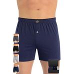 ÖTS 5’li Erkek Boxer - %100 Pamuk, Ultra Yumuşak Kumaş, Rahat Kalıp, Etiketsiz ve Kaliteli Boxer, Hediye Kutulu Günlük Erkek İç Giyim, (Koyu Renkli - M)