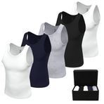 ÖTS 5’li Erkek Çocuk Atlet - %100 Pamuk, Ultra Yumuşak Kumaş, Rahat Kalıp, Etiketsiz ve Kaliteli Çocuk İç Giyim, Hediye Kutulu Günlük Çocuk Çamaşır, (Renkli - 3-4 Yaş)