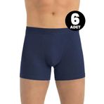 Öts 6'lı Erkek Boxer Modal (%47 Modal -%47 Pamuk -%6 Elastan), Lacivert, XL
