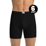 Öts 6'lı Erkek Boxer Süprem (%100 Pamuk), Siyah, 3XL