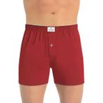 Öts Erkek %100 Pamuk Boxer Düğmeli Süprem Kumaş Özel Esnek Kalıp (2655) - Kırmızı