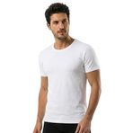 ÖTS Erkek Açık Yaka Fanila - %100 Pamuk, Ultra Yumuşak Kumaş, Rahat Kalıp Tişört, Etiketsiz Tasarım, Gömlek Altında Gözükmeyen, Kaliteli T-Shirt ve İç Giyim, (Beyaz - M)