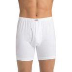 ÖTS Erkek Boxer - %100 Pamuk, Ultra Yumuşak Kumaş, Rahat Kalıp, Etiketsiz ve Kaliteli Boxer, Paçalı Don (Beyaz - XXL)
