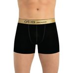 Öts Erkek Boxer Bel Lastik Detaylı (%96 Pamuk -%4 Elastan), Siyah, M