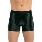 Öts Erkek Boxer Çizgili (%96 Pamuk -%4 Elastan), Yeşil, M
