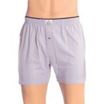 Öts Erkek Boxer Çizgili, Düğmeli (%100 Pamuk) - XL - Gri