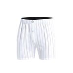 Öts Erkek Boxer Çizgili, Düğmeli (%100 Pamuk) - XL - Siyah