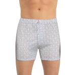 Öts Erkek Boxer Desenli, Düğmeli (%100 Pamuk), Açık, XL
