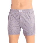 Öts Erkek Boxer Desenli, Düğmeli (%100 Pamuk), Açık, XXXL