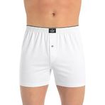 Öts Erkek Boxer Düğmeli, Süprem Kumaş (%100 Pamuk), Beyaz, M