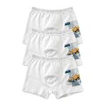 Öts Erkek Çocuk Boxer 3'lü (%96 Pamuk -%4 Elastan), 7238-3, Beyaz, 11-12 Yaş
