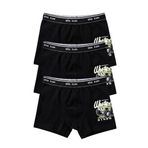 Öts Erkek Çocuk Boxer 3'lü (%96 Pamuk -%4 Elastan), 7238-3, Siyah, 7-8 Yaş