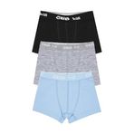 Öts Erkek Çocuk Boxer 3'lü (%96 Pamuk -%4 Elastan), 7239-3, Renkli, 5-6 Yaş