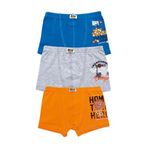 Öts Erkek Çocuk Boxer 3'lü Baskılı (%96 Pamuk -%4 Elastan), 7249-3, Renkli, 3-4 Yaş