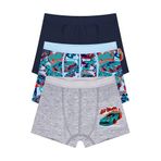 Öts Erkek Çocuk Boxer 3'lü Baskılı (%96 Pamuk -%4 Elastan), 7704-3, Renkli, 11-12 Yaş