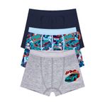 Öts Erkek Çocuk Boxer 3'lü Baskılı (%96 Pamuk -%4 Elastan), 7704-3, Renkli, 9-10 Yaş