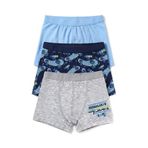 Öts Erkek Çocuk Boxer 3'lü Baskılı (%96 Pamuk -%4 Elastan), 7716-3, Renkli, 1-2 Yaş