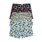Öts Erkek Çocuk Boxer 3'lü Baskılı (%96 Pamuk -%4 Elastan), 7818-3, Renkli, 7-8 Yaş