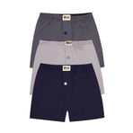 Öts Erkek Çocuk Boxer 3'lü Düğmeli (%100 Pamuk) - 5 - 6 Yaş - Renkli