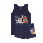 ÖTS Erkek Çocuk İç Giyim Takım - Pamuklu Atlet ve Boxer, Esnek Kalıp Çocuk Atlet, Yumuşak Kumaş Çocuk Boxer, Atlet ve Boxer Takım, Çocuk İç Giyim, Günlük Kullanım, (Renkli-3-3-4 Yaş)