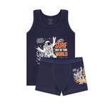 ÖTS Erkek Çocuk İç Giyim Takım - Pamuklu Atlet ve Boxer, Esnek Kalıp Çocuk Atlet, Yumuşak Kumaş Çocuk Boxer, Atlet ve Boxer Takım, Çocuk İç Giyim, Günlük Kullanım, (Renkli-3-5-6 Yaş)