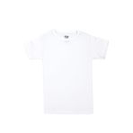 Öts Erkek Çocuk T-Shirt Ribana Kapalı Yaka (%100 Pamuk), Beyaz, 7-8 Yaş