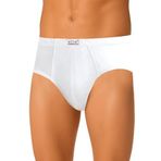 ÖTS Erkek Slip - %100 Pamuk, Ultra Yumuşak Kumaş, Rahat Kalıp, Etiketsiz ve Kaliteli Slip Külot (Beyaz - XXL)