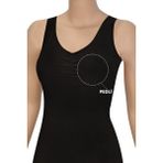 Öts Kadın Atlet Büzgülü Çıkarılabilir Pedli (%96 Pamuk - %4 Elastan) - XL - Siyah