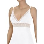 Öts Kadın Atlet Ip Askılı Dantelli (%96 Pamuk - %4 Elastan) - XL - Beyaz