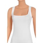 Öts Kadın Atlet Kalın Askılı Fitilli U Yaka (%96 Pamuk - %4 Elastan) - XL - Beyaz