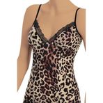Öts Kadın Atlet Leoparlı (%90 Viskon -%10 Elastan), Siyah, L